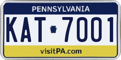 PA license plate KAT7001