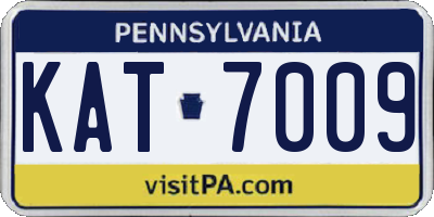 PA license plate KAT7009
