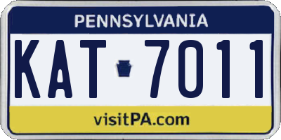 PA license plate KAT7011