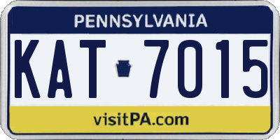 PA license plate KAT7015