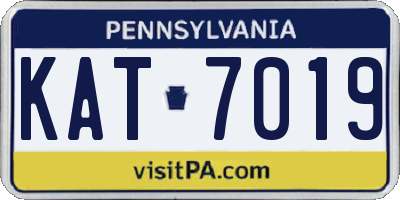 PA license plate KAT7019