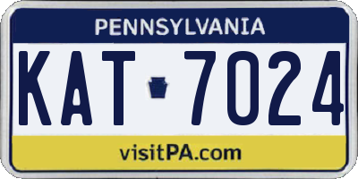 PA license plate KAT7024