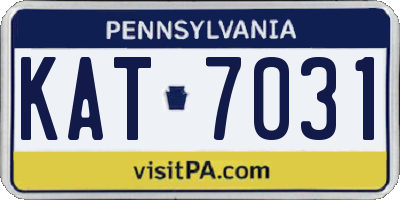 PA license plate KAT7031