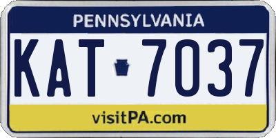PA license plate KAT7037