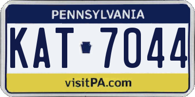 PA license plate KAT7044