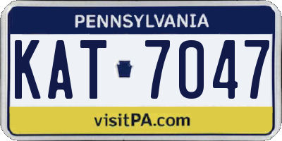 PA license plate KAT7047