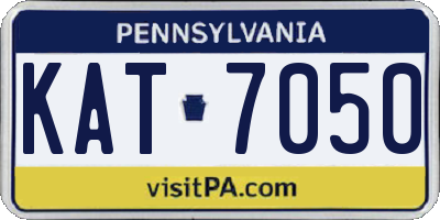 PA license plate KAT7050