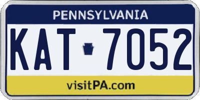 PA license plate KAT7052