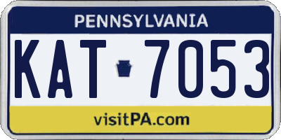 PA license plate KAT7053