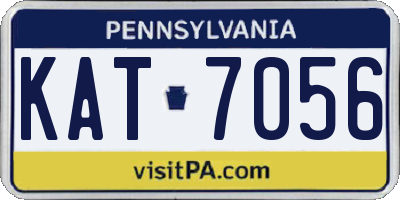 PA license plate KAT7056
