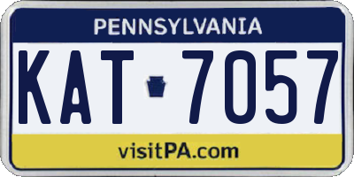 PA license plate KAT7057