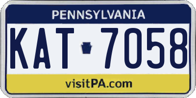 PA license plate KAT7058