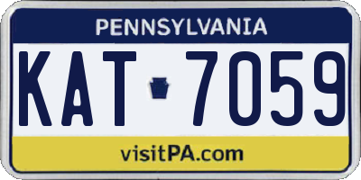 PA license plate KAT7059