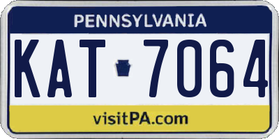 PA license plate KAT7064