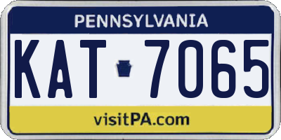 PA license plate KAT7065