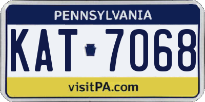 PA license plate KAT7068