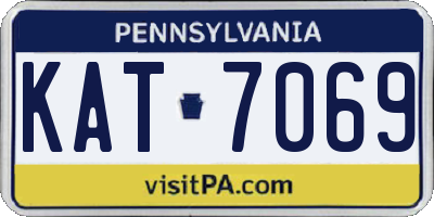 PA license plate KAT7069