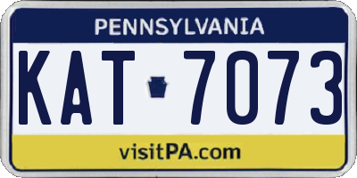 PA license plate KAT7073