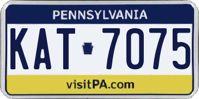PA license plate KAT7075