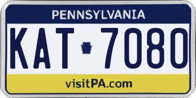 PA license plate KAT7080