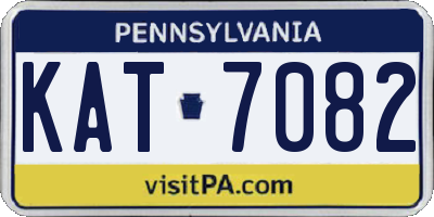 PA license plate KAT7082