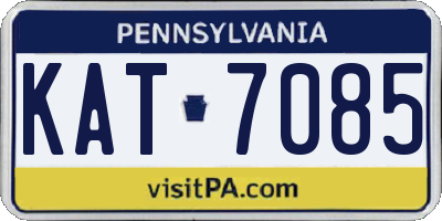 PA license plate KAT7085