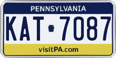 PA license plate KAT7087