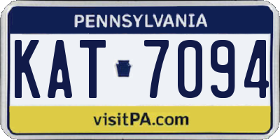 PA license plate KAT7094