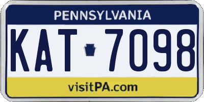 PA license plate KAT7098