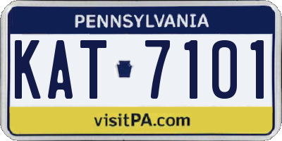 PA license plate KAT7101