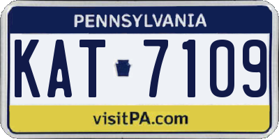 PA license plate KAT7109