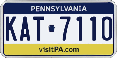 PA license plate KAT7110