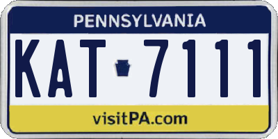 PA license plate KAT7111