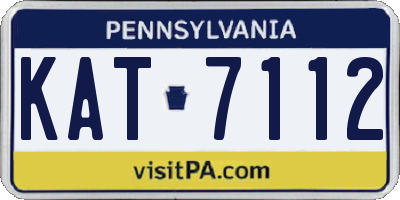 PA license plate KAT7112