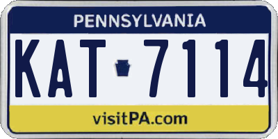 PA license plate KAT7114