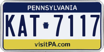 PA license plate KAT7117
