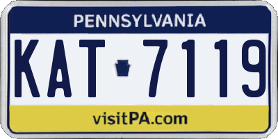PA license plate KAT7119