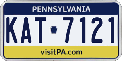 PA license plate KAT7121