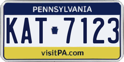 PA license plate KAT7123