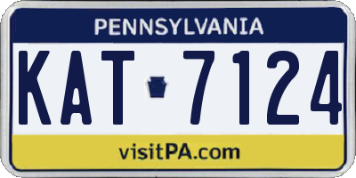 PA license plate KAT7124