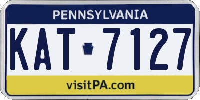 PA license plate KAT7127