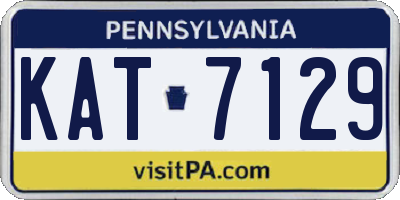 PA license plate KAT7129
