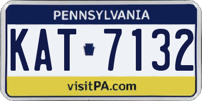 PA license plate KAT7132