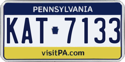 PA license plate KAT7133