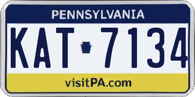 PA license plate KAT7134