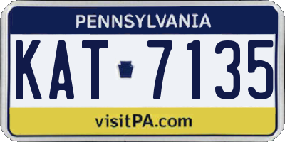PA license plate KAT7135