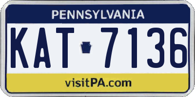 PA license plate KAT7136