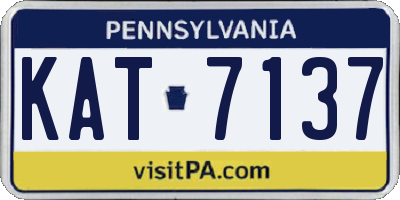 PA license plate KAT7137