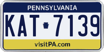 PA license plate KAT7139