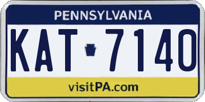 PA license plate KAT7140